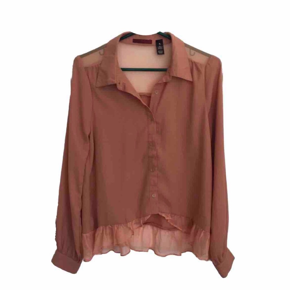 BKE Button Down Blouse Size Small